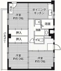 ビレッジハウス秋多1号棟の物件間取画像